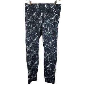 Roaman's Women's Leggings Size Large 18/20 Black White Activewear Workout Pants